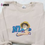 Monkey D Luffy x Nike Anime Sweatshirt & T-shirt: Best Family Gift Ideas with One Piece Embroidery