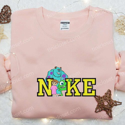 Monsters Corporation x Nike Cartoon Sweatshirt Monsters Inc Embroidered Shirt Nike Inspired