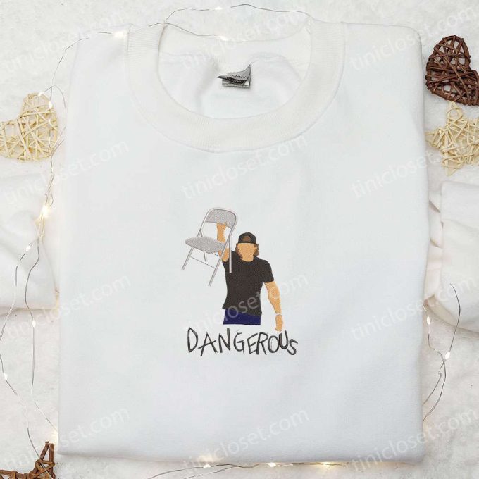 Morgan Warren Dangerous Chair Embroidered Shirt & Hoodie: Celebrity Mugshot Collection – Perfect Gift Idea