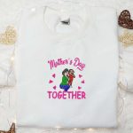 Disney Characters Embroidered Hoodie and Red Embroidered Shirt: Perfect Mother’s Day Gift Idea