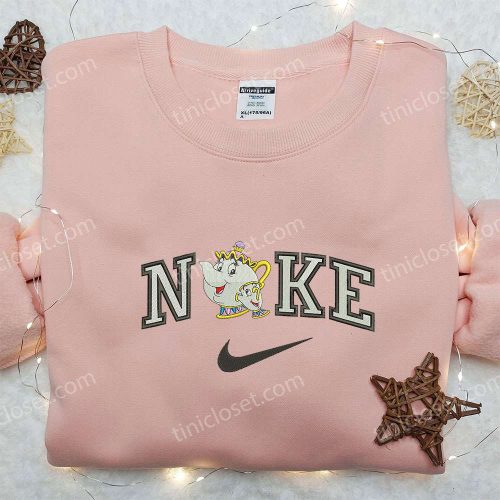 Mrs Potts Chip x Nike Embroidered Shirt – Beauty and The Beast Custom Tee