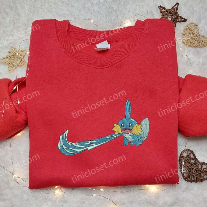 Mudkip x Nike Embroidered Shirt: Pokemon & Nike Inspired Apparel