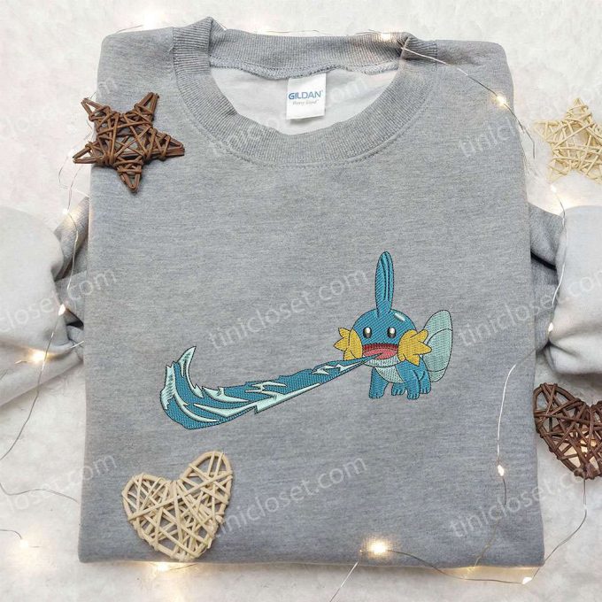 Mudkip x Nike Embroidered Shirt: Pokemon & Nike Inspired Apparel