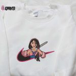 Mulan x Nike Anime Embroidered Shirt Disney Characters & Nike Inspired Design