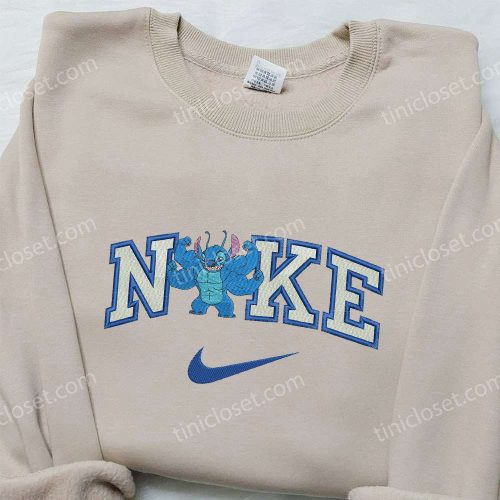 Muscle Stitch x Nike Embroidered Sweatshirt – Lilo and Stitch Inspired Shirt