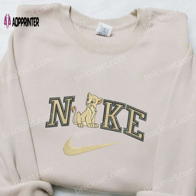 Nala x Nike Cartoon Embroidered Sweatshirt Disney Characters Shirt Custom T-shirt