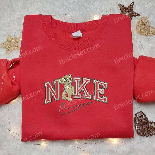 Nala x Nike Cartoon Embroidered Sweatshirt – Disney Characters & Nike Inspired Shirt