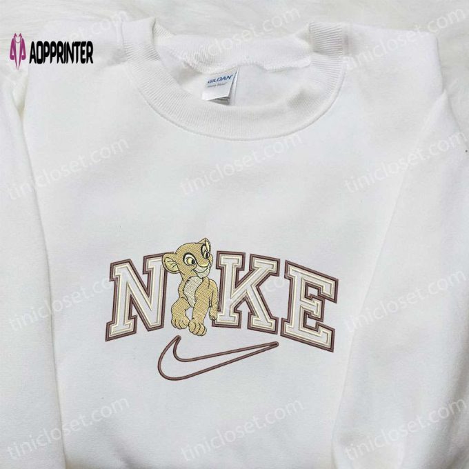 Nala x Nike Cartoon Embroidered Sweatshirt – Disney Characters & Nike Inspired Shirt