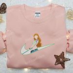 Nami x Nike Swoosh Anime Hoodie: One Piece & Nike Inspired Embroidered Shirt