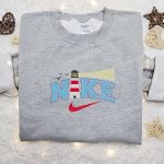 Nautical Lighthouse x Nike Embroidered Sweatshirt: Best Family Gift – Nike Inspired Shirt