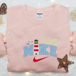 Nautical Lighthouse x Nike Embroidered Sweatshirt: Best Family Gift – Nike Inspired Shirt