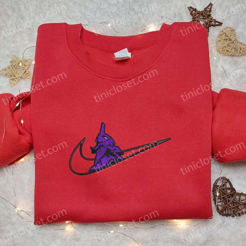 Neon Genesis Evangelion x Swoosh Embroidered Shirt – Nike Inspired Best Family Gift