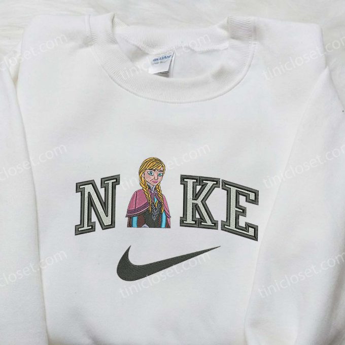 Disneyland Family Shirt: Nike Anna Arendelle Embroidered – Nike Inspired Exclusive Design