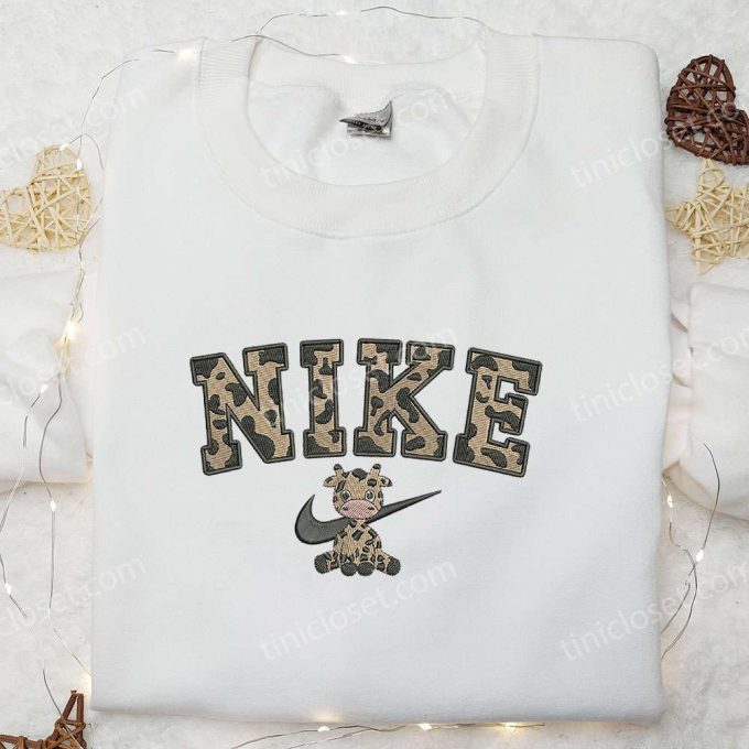 Nike Giraffe Embroidered Shirt: Stylish Animal-Inspired Nike Inspired Shirt