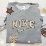 Nike Inspired Embroidered Shirt: Minimalist Design Perfect Family Gift