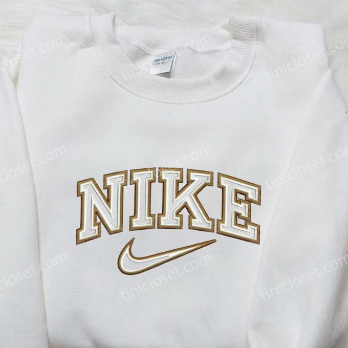 Nike Inspired Embroidered Shirt: Minimalist Design Perfect Family Gift