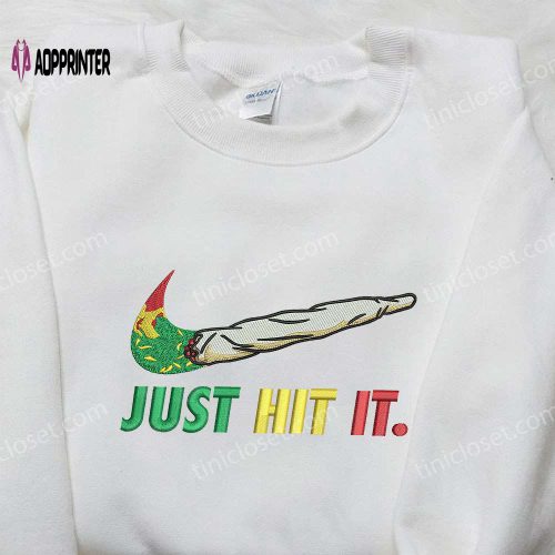 Nike Swoosh x Jason Voorhees Embroidered Shirt – Horror & Halloween Movie Tee