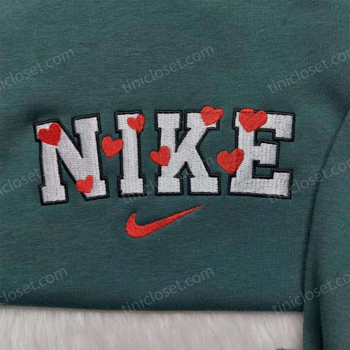 Custom Nike Love Heart Embroidered Shirt – The Perfect Valentine s Day Gift