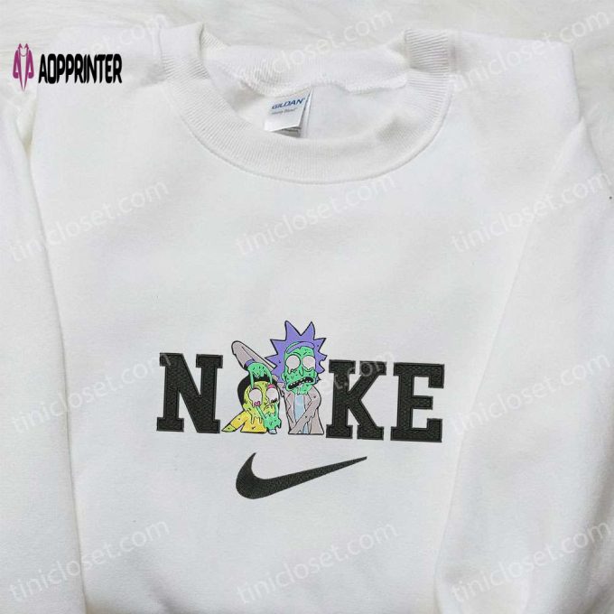 Nike Rick and Morty Halloween Embroidered Shirt – Cartoon Inspired Halloween Shirt