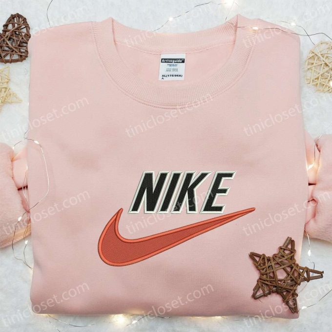 Custom Nike Swoosh Embroidered Shirt: Premium Nike inspired T-shirt