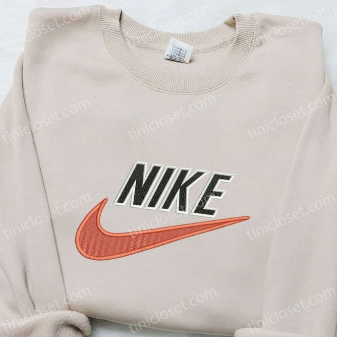 Custom Nike Swoosh Embroidered Shirt: Premium Nike inspired T-shirt