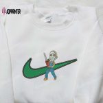 Nike Swoosh x Jason Voorhees Embroidered Shirt – Horror & Halloween Movie Tee