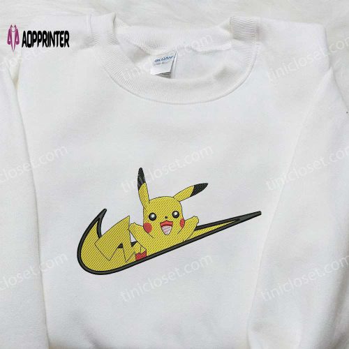 Nike Swoosh x Pikachu Embroidered Sweatshirt: Pokemon Inspired Shirt