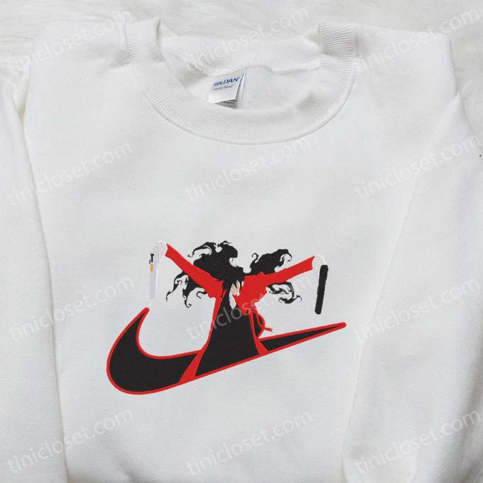 Nike x Alucard Anime Sweatshirt: Hellsing Embroidered Hoodie – Perfect Family Birthday Gift