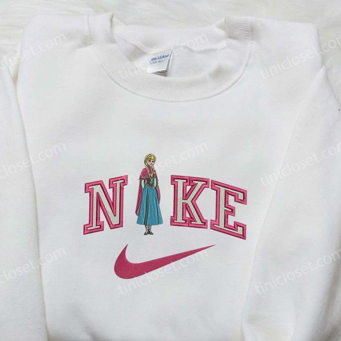 Disneyland Family Shirts: Nike x Anna Arendelle Embroidered Shirt & Nike Inspired Hoodie