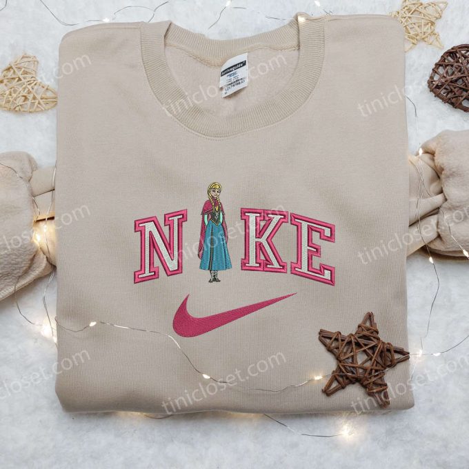 Disneyland Family Shirts: Nike x Anna Arendelle Embroidered Shirt & Nike Inspired Hoodie