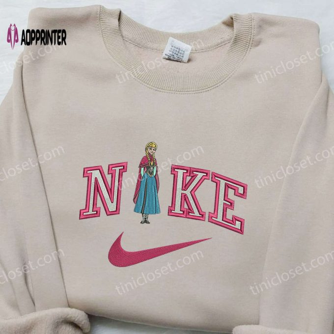 Disneyland Family Shirts: Nike x Anna Arendelle Embroidered Shirt & Nike Inspired Hoodie