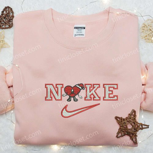 Bad Bunny x Nike Christmas Embroidered Tshirt & Hoodie – Custom Gift Ideas