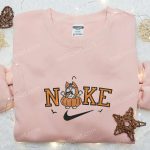 Nike x Bingo Heeler Halloween Pumpkin Embroidered Sweatshirt: Cute Spooky & Stylish Halloween Hoodie