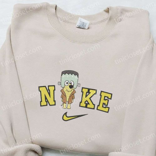 Nike x Bluey Dog Embroidered Hoodie: Cool Nike Inspired Sweatshirt for Halloween