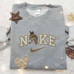 Nike x Brown Horse Embroidered Shirt: Custom Animal Design for Stylish Nike Shirt