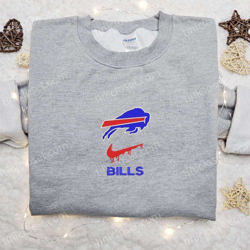 Nike x Buffalo Bills Embroidered Hoodie & T-Shirt: NFL Sports Inspired Apparel