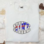 Nike x Buffalo Bills Embroidered Hoodie & NFL Sports T-Shirt: Nike Inspired Embroidery