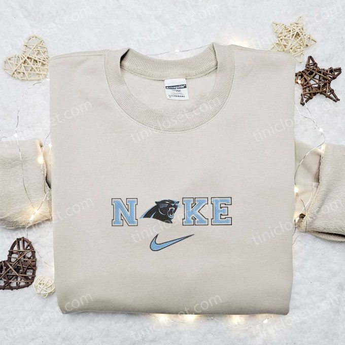 Nike x Carolina Panthers Embroidered Hoodie & Shirt: NFL Sports Inspired Apparel