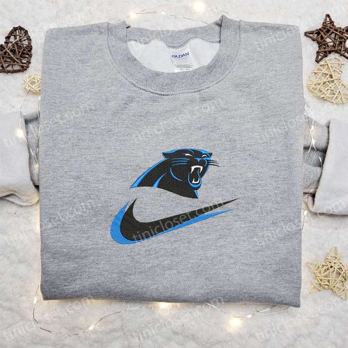 Nike x Carolina Panthers Embroidered Hoodie T-shirt & Sweatshirt: NFL Sports Inspired Collection