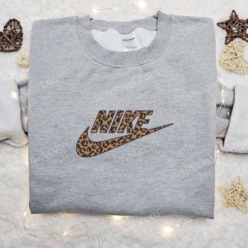 Nike x Cheetah Pattern Embroidered Sweatshirt – Best Nike Inspired Gift for Family