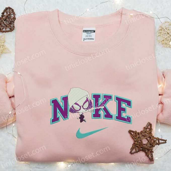 Nike x Chibi Gwen Heart Movie Embroidered Shirt Marvel Universe Hoodie Custom Nike T-shirt