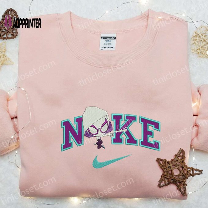 Nike x Chibi Gwen Heart Movie Embroidered Shirt Marvel Universe Hoodie Custom Nike T-shirt