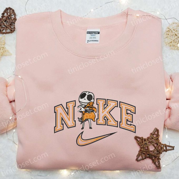 Nike x Chibi Jack & Oogie Boogie Embroidered Sweatshirt – Horror Halloween Shirt Nike Inspired T-shirt