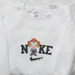 Spooky Nike x Chibi Pennywise Shirt & Hoodie: Perfect Halloween Gifts