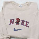 Marvel x Nike Chibi Spider-Man Hoodie & Custom T-shirt: Embroidered Marvel Universe Apparel