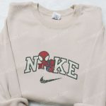 Nike x Chibi Spider-Man Movie Embroidered Sweatshirt Marvel Cinematic Universe Hoodie Custom Nike Tee