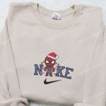 Nike x Chibi Spider-Man Santa Claus Shirt & Hoodie: Festive Family Christmas Gifts