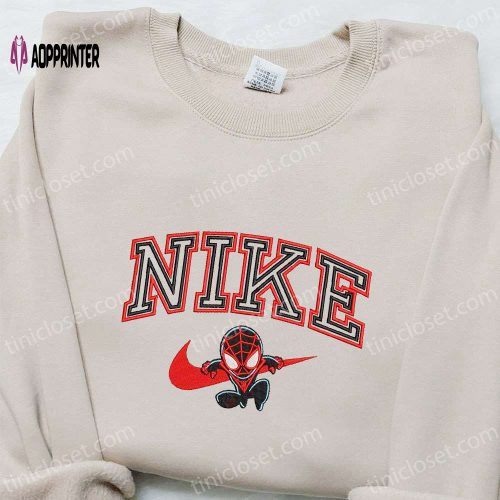 Nike x Chibi Spider-Man Movie Embroidered Sweatshirt Marvel Cinematic Universe Hoodie Custom Nike Tee