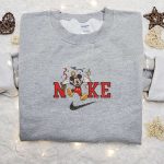 Nike x Christmas Mickey Embroidered Sweatshirt: Disney Characters Movie Merry Christmas Shirt Best Gift Idea