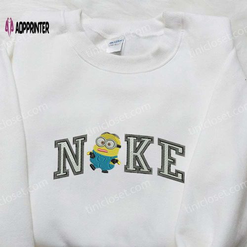 Nike x King Bob Minion Embroidered Shirt – Fun Minion Cartoon Design with Nike Inspiration